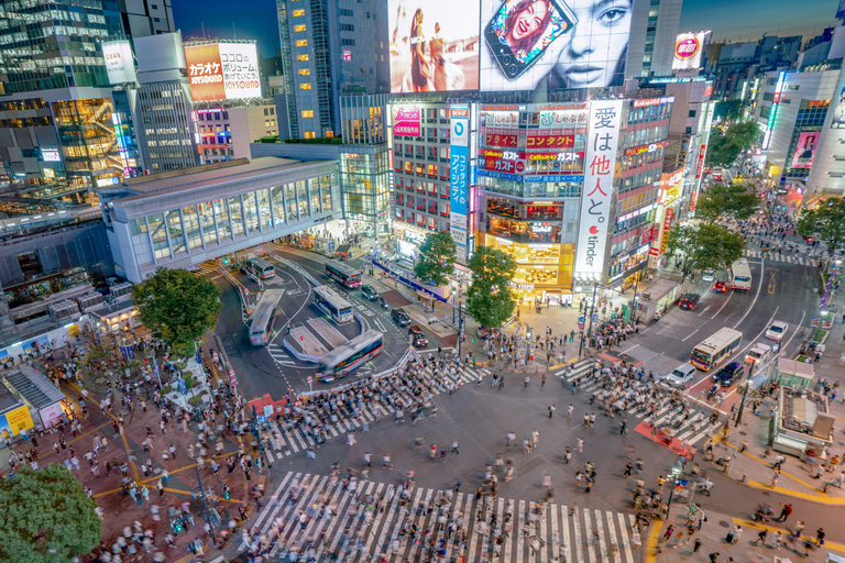 Tokyo : billets pour Shibuya Sky et visite guidée à pied de la villeBillet d'entrée au coucher du soleil