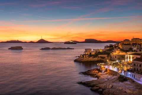 Marseille: Sunset Cruise med middag