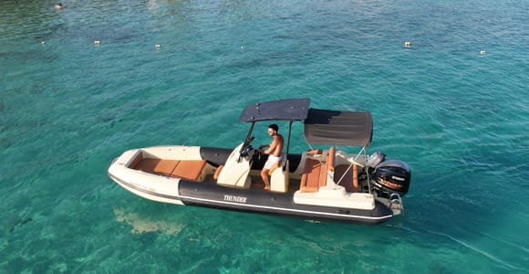 Chania: Private Boat Cruise on Thunder 6.90m RIB