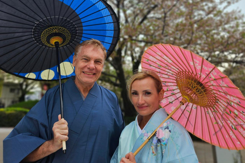 Kimono Photoshoot and Tea House Experience in Kagurazaka