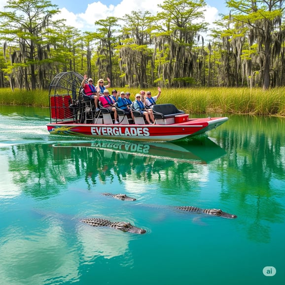 Miami : excursion en hydroglisseur dans les Everglades avec transfert