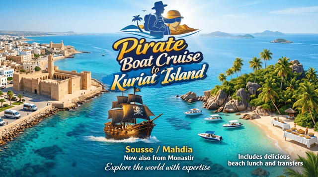 Monastir: Bootsfahrt zu den Kuriat-Inseln mit Mittagessen & Transfer