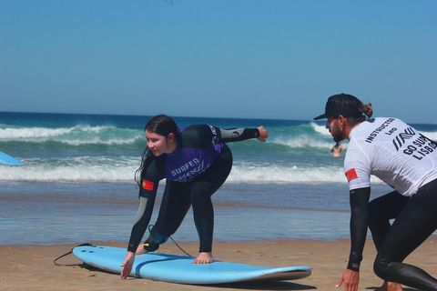 Lissabon: De Surf Instructeur - surflessen met transfer