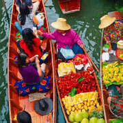Bangkok: Maeklong Railway Market & Floating Market Boat Tour