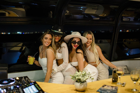 Lisbon Night Party Cruise with DJ, Pizza & Drinks Lisbon Morning Relax Cruise with Drinks & Snacks