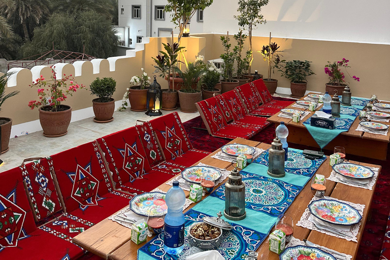 Omani Rooftop Terrace Dining + Village / Wadi Tour