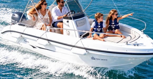 Sirmione: Drive your boat without a license (40 hp), discover Sirmione from the lake