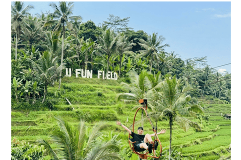 Bali: ATV + Zipline Swing & Sky Bike in Ubud Rice Field ATV Tandem + U Fun Field ULTIMATE Package (All 4 Games)