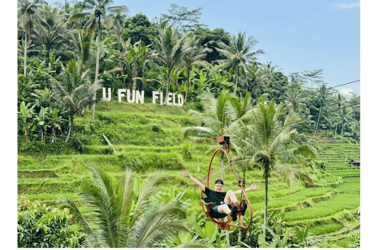 Bali: ATV + Zipline Swing & Sky Bike in Ubud Rice Field ATV Tandem + U Fun Field ULTIMATE Package (All 4 Games)