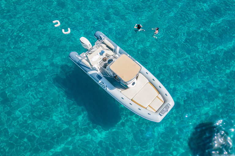 Cagliari: Zodiac Boat Tour, 3-4 SwimStops, Wine & Snorkeling Cagliari: Zodiac Boat Tour, 3-4 Stops, Wine & Snorkeling