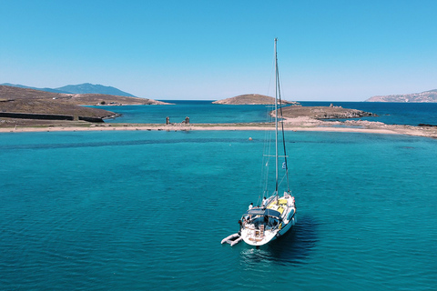 Mykonos: Cruzeiro em Delos e Rhenia com banho de mar e refeição gregaMykonos: Delos e Rhenia Cruise com mergulho e refeição grega