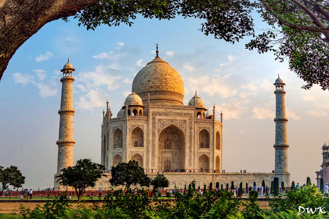 Überspringe die Warteschlange: Sonnenaufgang Taj Mahal & Agra Tour von JaipurNur Auto+Fahrer+Führer