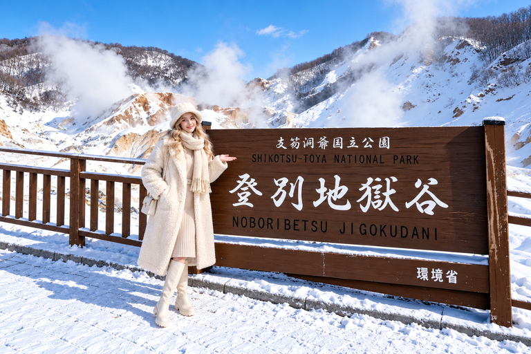 Sapporo: Lake Shikotsu Ice Festival, Noboribetsu & Lake Toya Private Sightseeing Tours