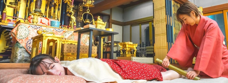Temple d'Osaka : Massage à l'huile chaude et au bambou - Restauration profonde〈90 min〉