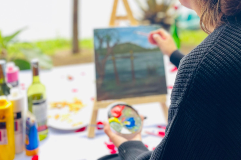 Arusha: Lake Duluti Painting and Sip with Pickup