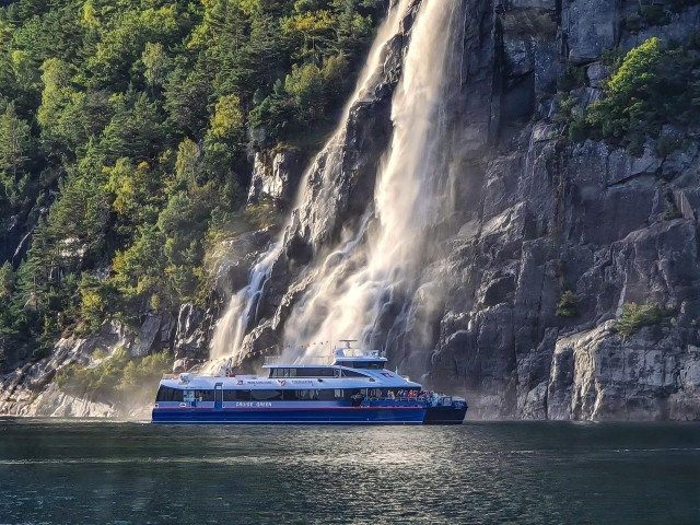 Visit Stavanger Scenic Fjord Cruise to Lysefjord and Preikestolen in Strand, Norway