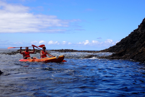 Avventura in kayak a Calheta: Tour della spiaggia di Zimbralinho o dell&#039;isolotto di Cal