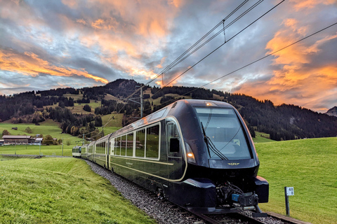 From Montreux to Interlaken: GoldenPass Express Scenic TrainSingle journey from Interlaken to Montreux (1st class)