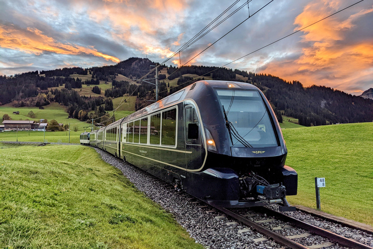 GoldenPass Express: Scenic train from Montreux to Interlaken Single journey from Interlaken to Montreux (1st class)