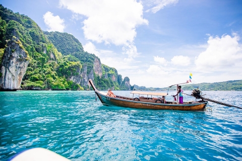Wyspy Phi Phi: Maya Bay Tour By Private Longtail Boat (wycieczka prywatną łodzią z długim ogonem)4-godzinna prywatna wycieczka dla 6 do 10 osób
