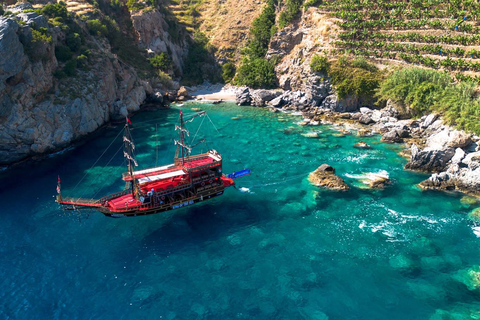 From Alanya: Gazipasa Hidden Bays Boat Tour & Lunch
