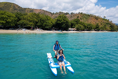 From Nipah Beach: Clear Canoe, SUP & Water Bike +Drone Shot Paddleboard with Drone Photos & Videos