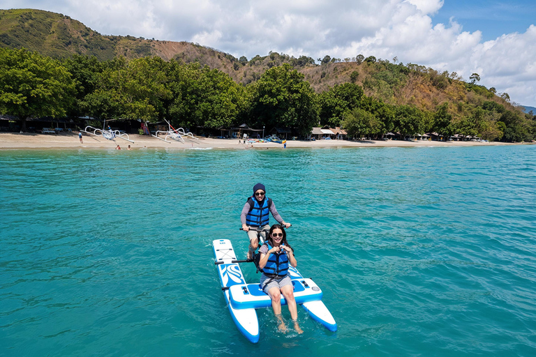 From Nipah Beach: Clear Canoe, SUP & Water Bike +Drone Shot Paddleboard with Drone Photos & Videos