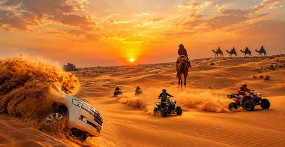 Dubai: VIP Desert Safari, Camel Ride, BBQ, Show, Quad Bike