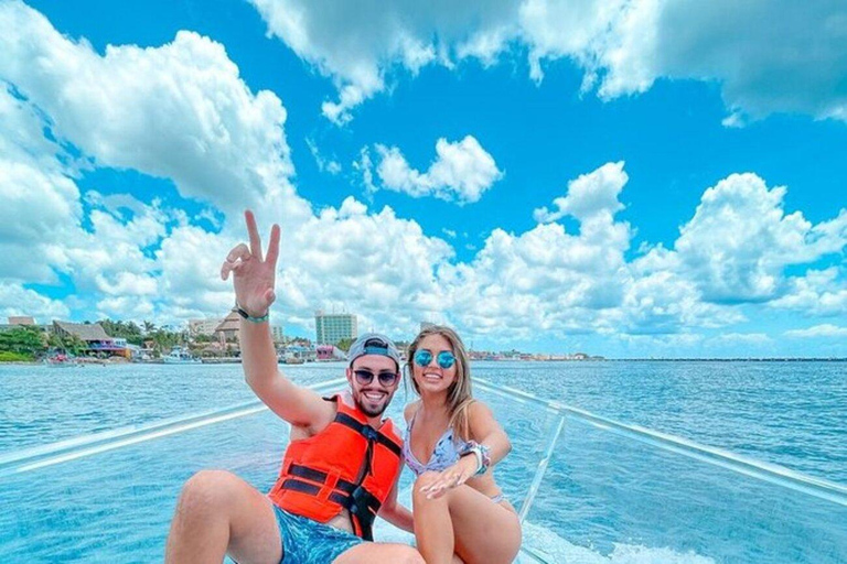 Cancun: Transparent Boat Tour with Soft Drinks