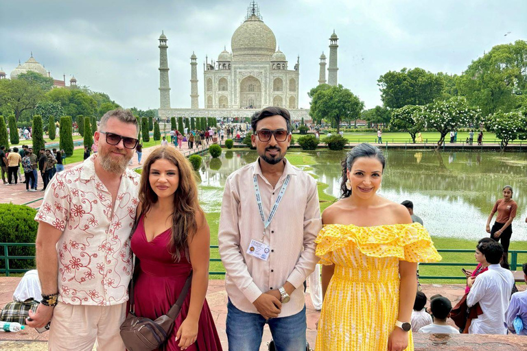 From Delhi: Sunrise Taj Mahal and Agra Guided Tour by Car From Agra: Private Car, Driver and Guide Service Only