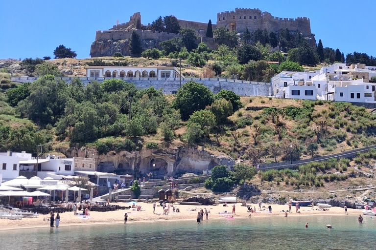 Kolymbia to Lindos:Boat Cruise with Swims & Free Time Lindos