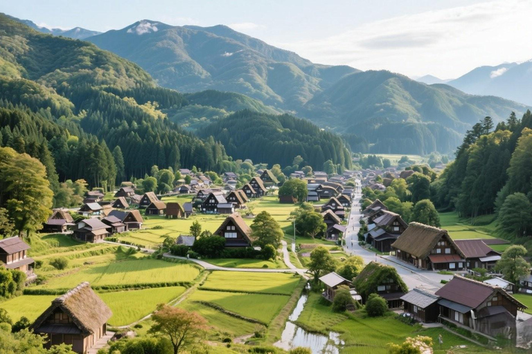 Vanuit Nagoya: Takayama en Shirakawa dagvullende tourVanuit Nagoya: 10 uur durende rondleiding op maat met chauffeur en gids