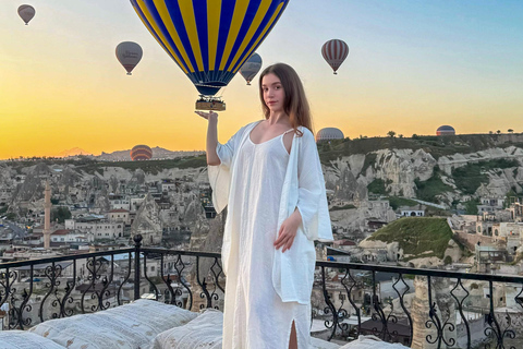 Cappadocia: Terrace Photo Spot With Balloon Flight View Basic Photography