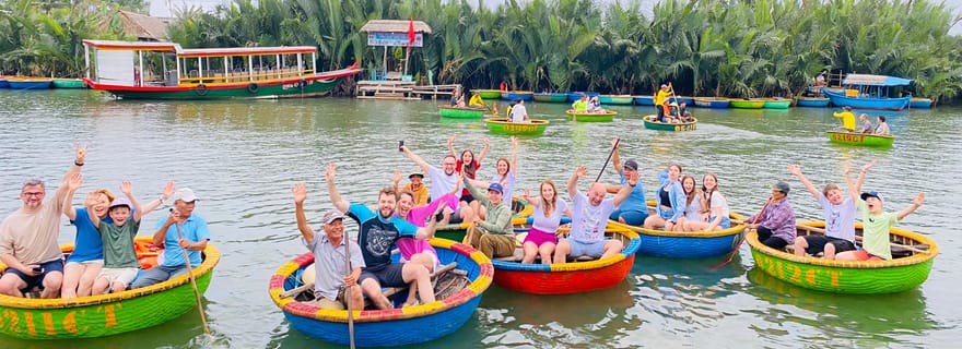 Visite de la vieille ville de Hoi An et du village de cocotiers en bateau-panier