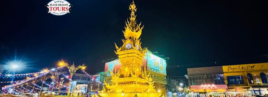 Chiang Rai : visite nocturne à pied - marché local et dégustation culinaire