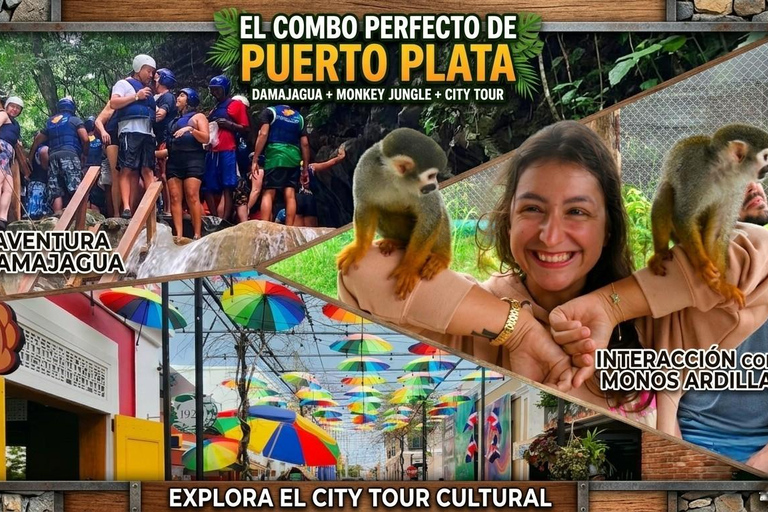 Puerto Plata: Monkey home, Damajagua Waterfalls & City Tour