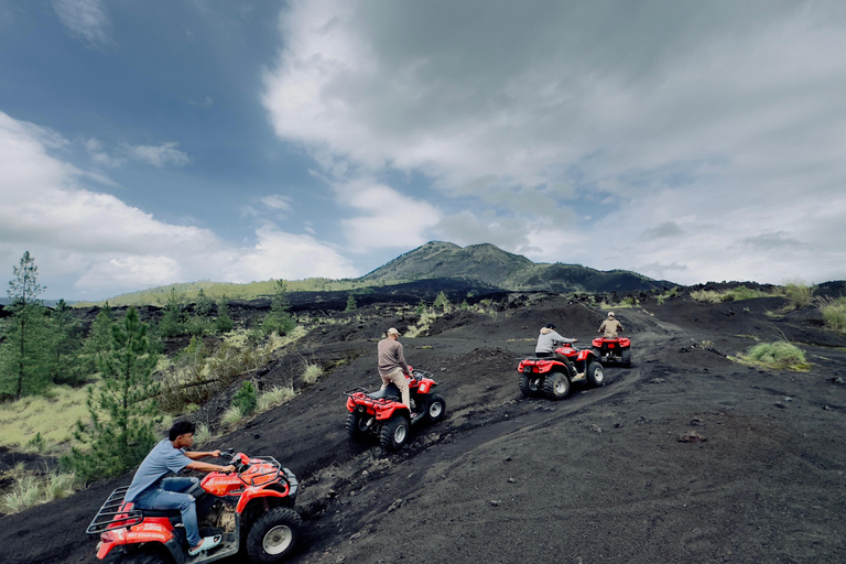 Bali: Mt Batur Black Lava ATV Quad Bike Adventure Tandem Quad Ride with Round Transfer