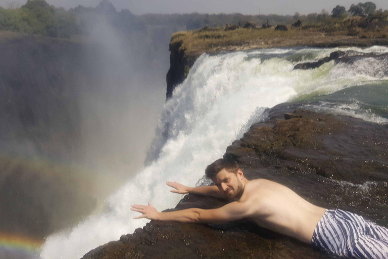 Victoria Falls: Angel's Pool Guided Tour with Hotel Pickup