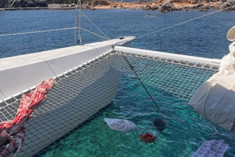 Sunset catamaran cruise tour / view of the Sanguinaires Islands / Ajaccio