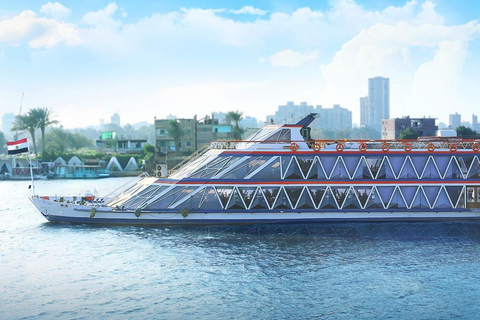 Cairo: Nile Royal Topaz Night Dinner Cruise with Show Excluding Transfer (Pickup & Drop-off)