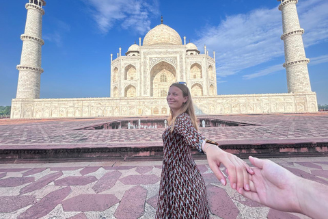 From Delhi: Day Trip to Taj Mahal, Agra Fort & Elephant SOS Car + Guide + Entrance Tickets