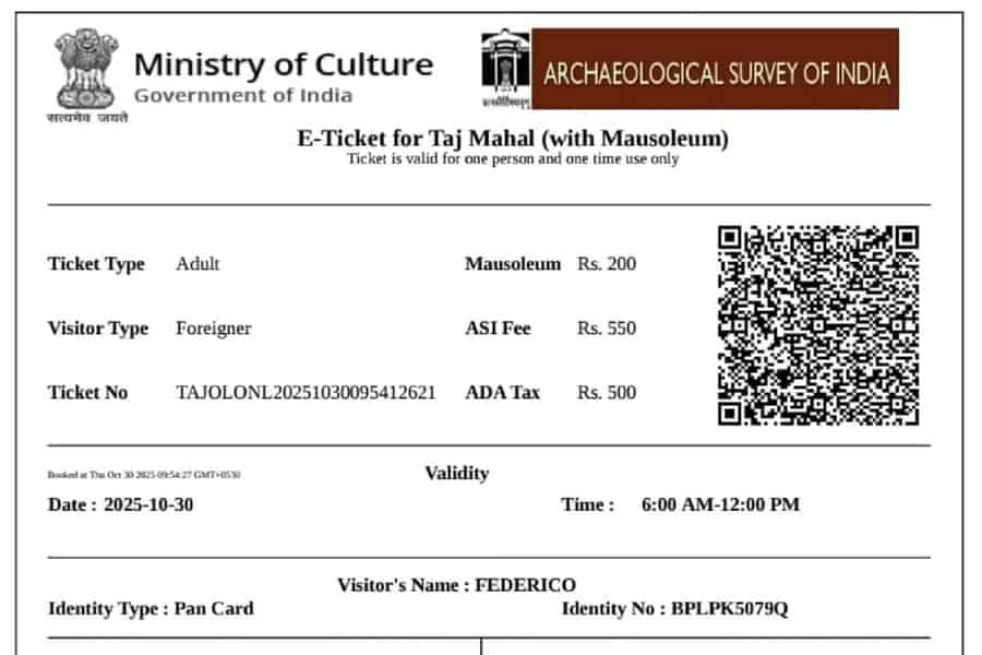 Buche Eintrittskarten für den Taj Mahal mit Express-Eintritt.. Foto: GetYourGuide