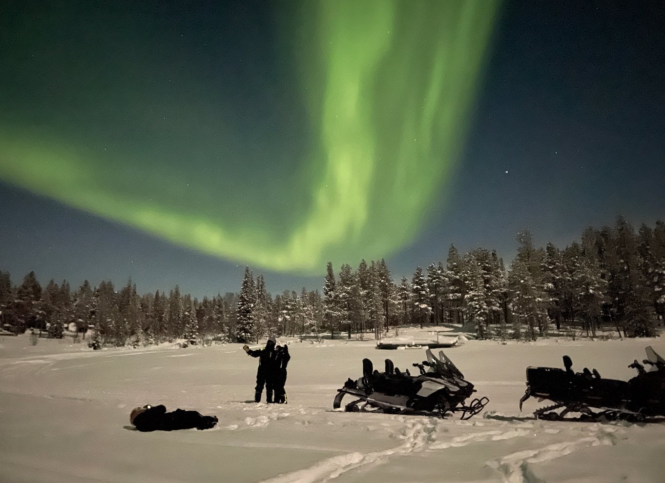 Kiruna: Guidet snescootertur og nordlysjagt