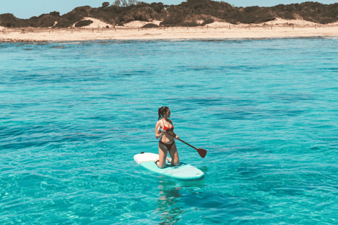 Ibiza: excursão de barco de dia inteiro a Formentera com almoço e mergulho com snorkel