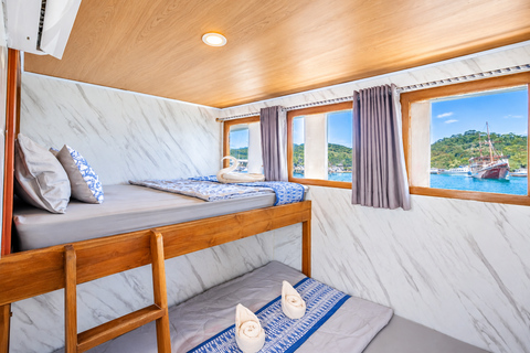3D Komodo Sailing & Land Tour 12 Stops Single Bed & Hotel 3-Day Shared Cabin, Single Bed No Land Tour No Park Fee