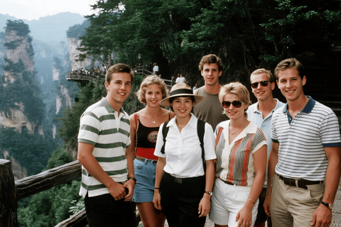 张家界大峡谷和新马头夜市城市观光