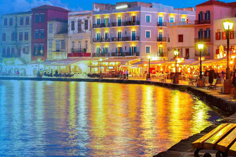 Visite à pied et visite culinaire nocturne de La Canée