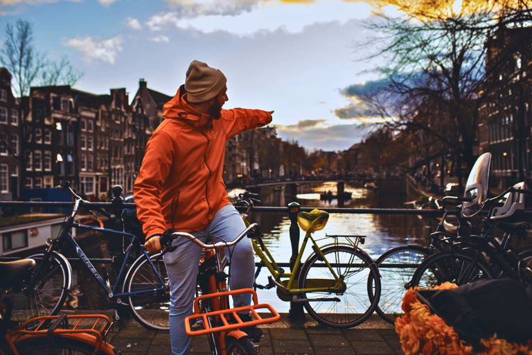 Amsterdam: Top Highlights Guided Bike Tour EN/DE/ES/FR/IT/CN Bike Tour with Guide & Audio Guide in DE, ES, FR, IT, and CN