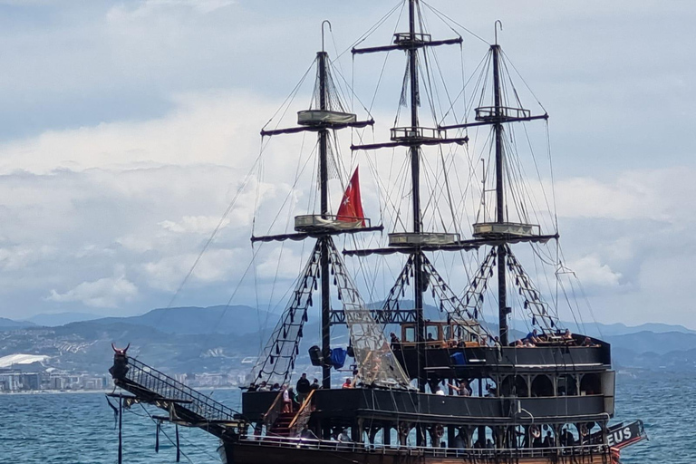 Alanya: Pirate Boat w/ Drinks, lunch and Transfer Options Boat Without Transfer