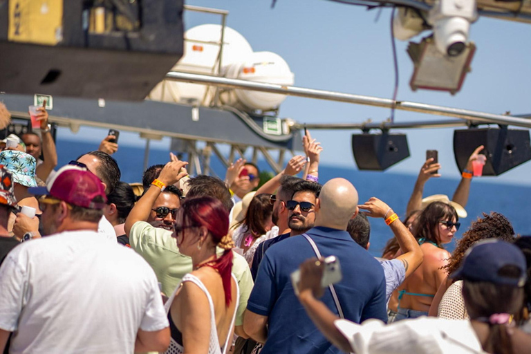 Ibiza: Formentera Boat with Open Bar, 3 meals & Sunset Party ADVANCE: Standard selection of food & open bar option